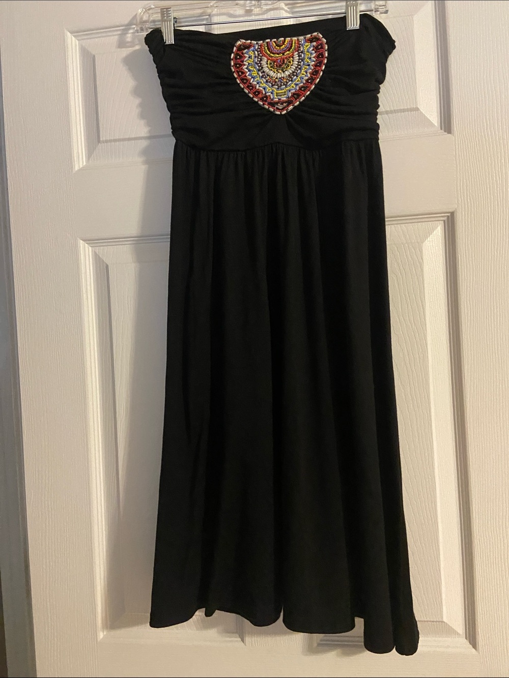 Strapless Dress with Beads
